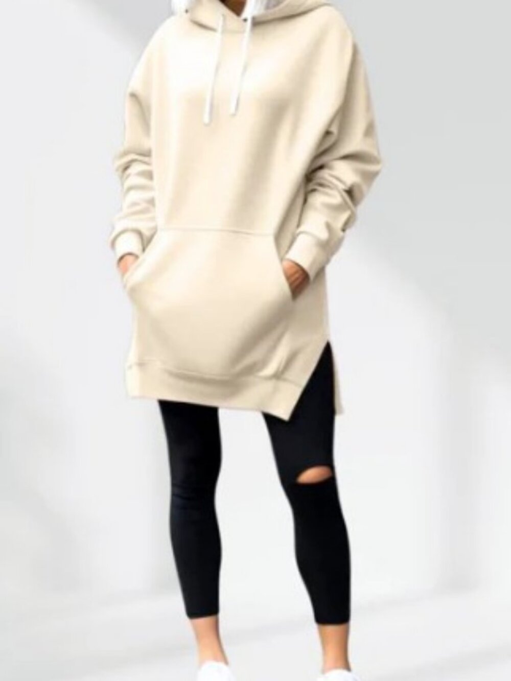 The Warmy Oversized Comfy Hoodie Sweathsirt Light Pretty Yellow size Medium NEW